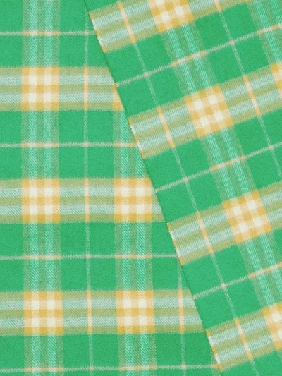 Shop Burberry The Classic Vintage Check Cashmere Scarf In Green