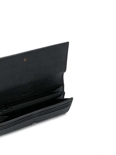 Shop Saint Laurent Monogram Continental Wallet In Black