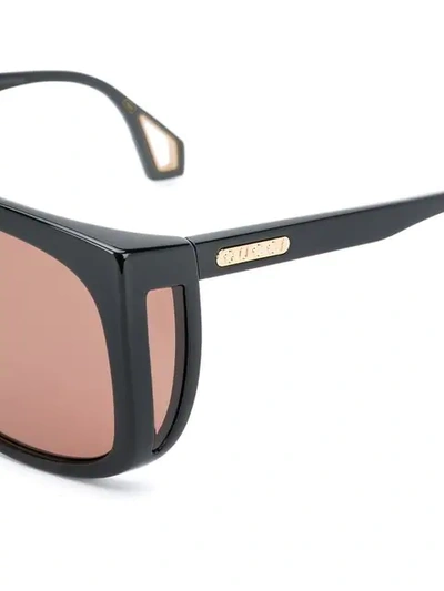 Shop Gucci Square Shaped Sunglasses In Black