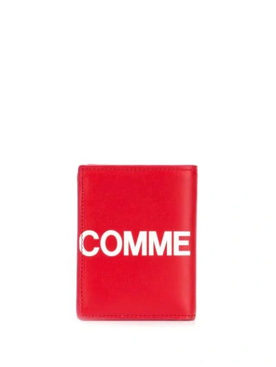 Shop Comme Des Garçons Huge Logo Wallet In Red