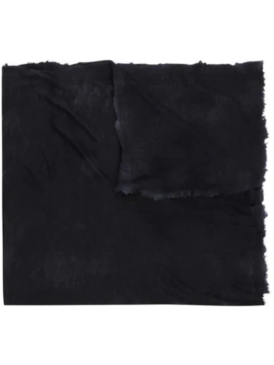 Shop Avant Toi Contrast Panel Shawl - Black