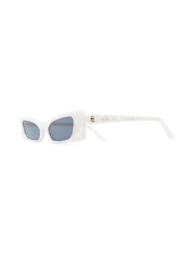 Shop Roberi & Fraud Geraldine Sunglasses In White