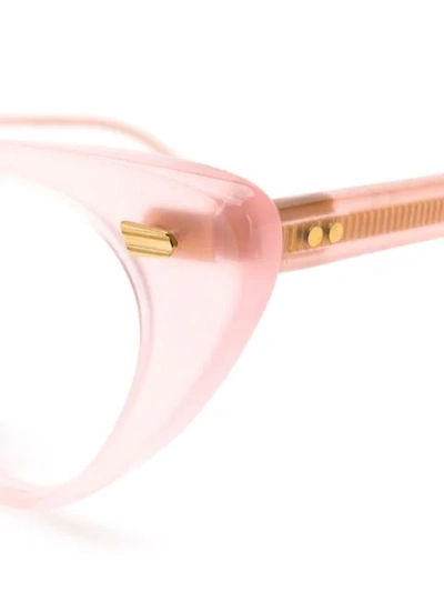 Shop Cutler And Gross Cat-eye Glasses In Pink