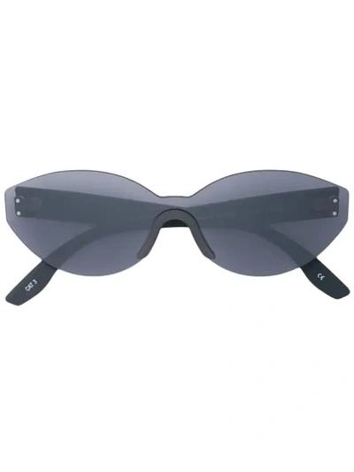 Shop Yeezy Oval Sunglasses In Grey