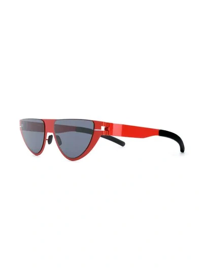 Shop Martine Rose X  Cat Eye Sunglasses In Red