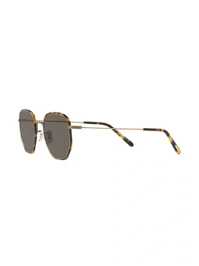 Shop Oliver Peoples Alland Sunglasses In Brown