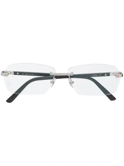 Shop Cartier Santos De  Glasses In Brown