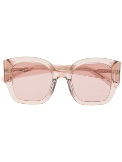 Shop Karen Walker Checkmate Alternative-fit Sunglasses In Pink