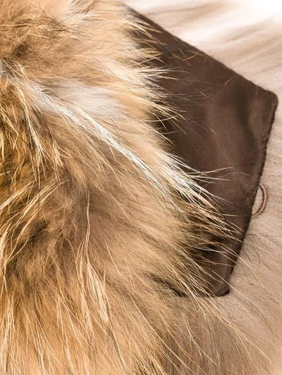 Shop Mr & Mrs Italy Fur Scarf In Neutrals