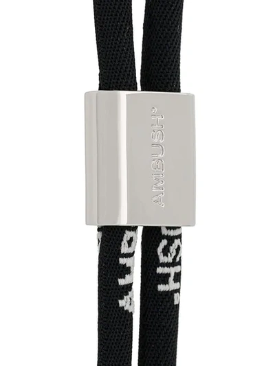 AMBUSH LOGO CORD NECKLACE - 黑色