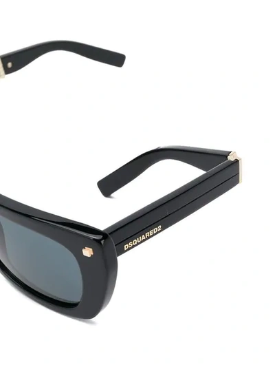 Shop Dsquared2 Rectangle Frame Sunglasses In Black