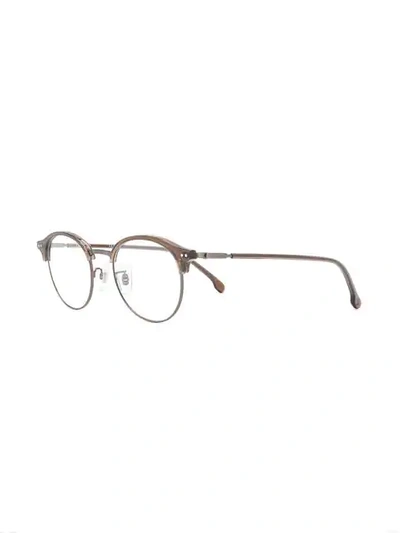 Shop Carrera Round Frame Glasses In Grey