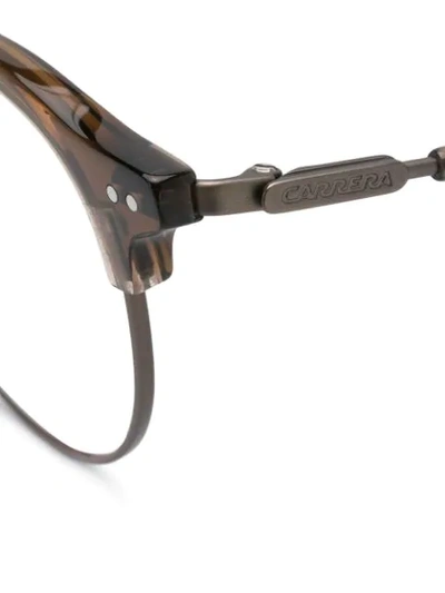 Shop Carrera Round Frame Glasses In Grey