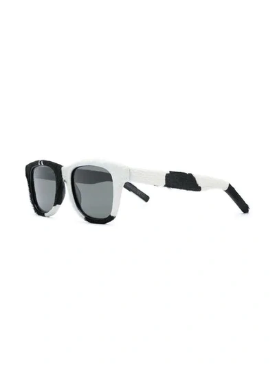 Shop Saint Laurent Two-tone Sunglasses In Black