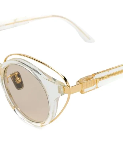 Shop Kuboraum Cat Eye Sunglasses In Gold