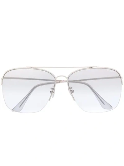 Shop Retrosuperfuture Nazionale Sunglasses - Silver Ombre