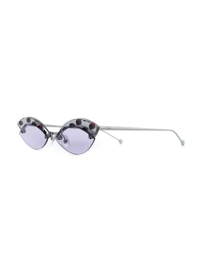 Shop Fendi Cat Eye Sunglasses In Purple