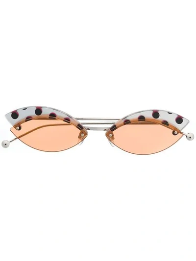 Shop Fendi Cat Eye Sunglasses In Orange