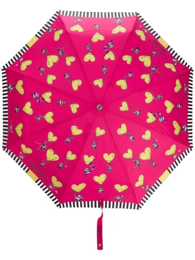 Shop Moschino Heart Air Balloon Umbrella In Pink