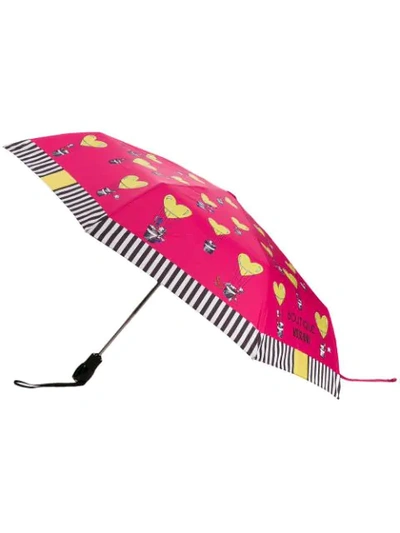 Shop Moschino Heart Air Balloon Umbrella In Pink