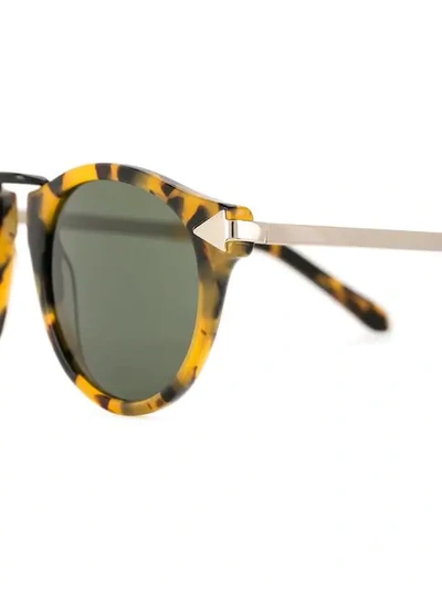 Shop Karen Walker Helter Skelter Sunglasses In Brown