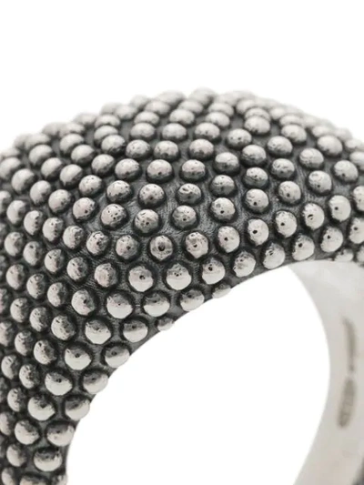 Shop Nove25 Dotted Square Signet Ring In Silver