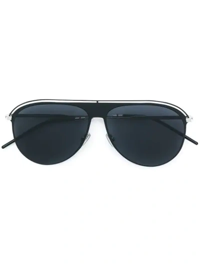 Shop Dior Eyewear Tinted Aviator Sunglasses - Metallic