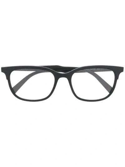 Shop Prada Rectangular Glasses In Black