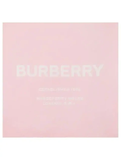 BURBERRY HORSEFERRY印花真丝方巾 - 粉色