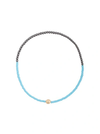 Shop Luis Morais Small Round Torus Knot Bracelet In Blue