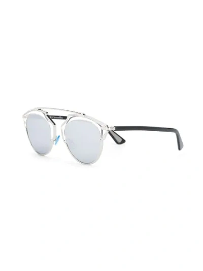 Shop Dior So Real Sunglasses In Metallic