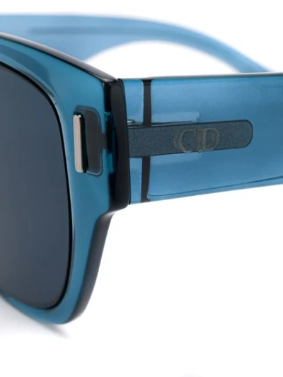 Shop Dior Eyewear Fraction 3 Sunglasses - Blue