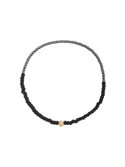 Shop Luis Morais Small Round All Seeing Bead Bracelet In Grey