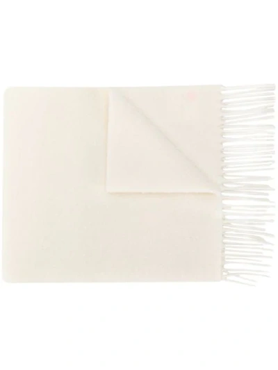 Shop Acne Studios Fringed Scarf - Neutrals