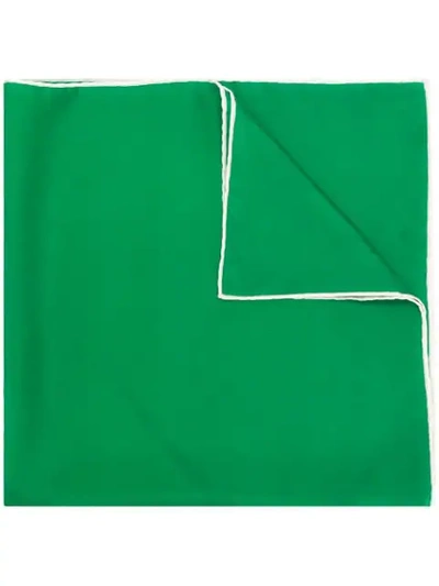 Shop Holland & Holland Finished Edge Scarf In Green