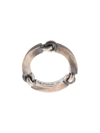 Shop M Cohen Triple Link Perihelion Ring In Silver