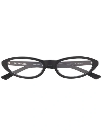 Shop Balenciaga Cat Eye Glasses In Black