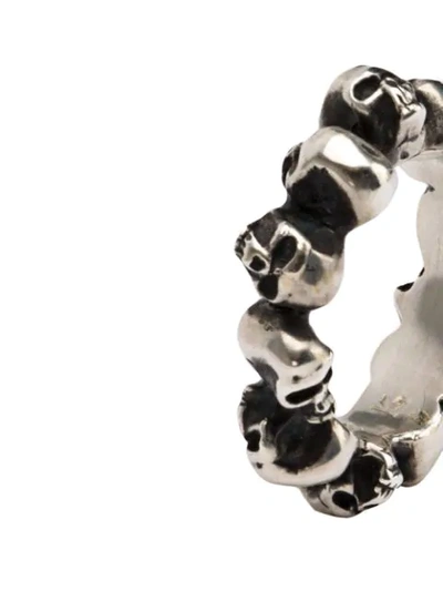 Werkstatt:münchen Multi Skull Ring In Red