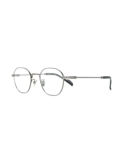 Shop Yohji Yamamoto Round Frame Glasses - Metallic