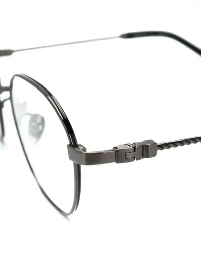 YOHJI YAMAMOTO ROUND FRAME GLASSES - 金属色