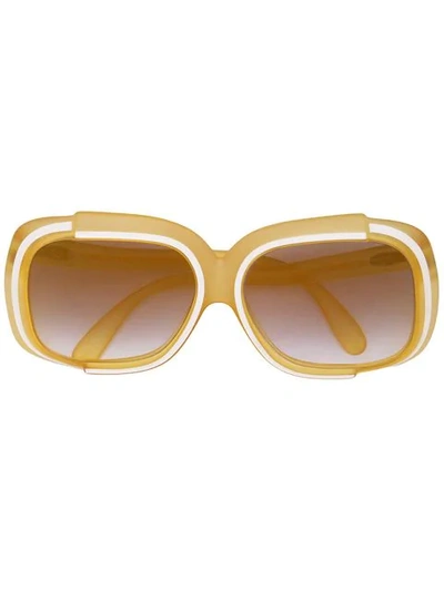 Pre-owned Dior  Oversized Sunglasses In Yellow
