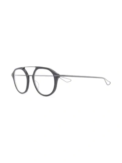 Shop Dita Eyewear Kohn Glasses In 01 Blk-blk
