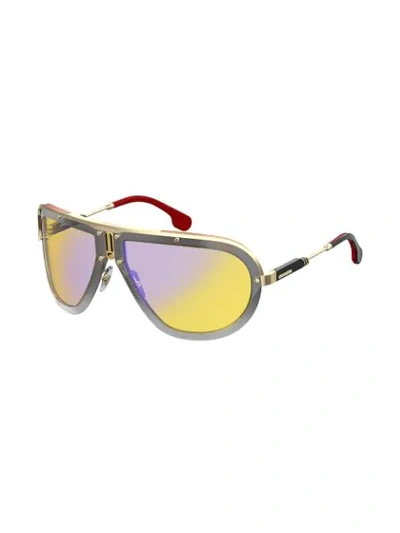 Shop Carrera Sports Aviator Sunglasses In Blue