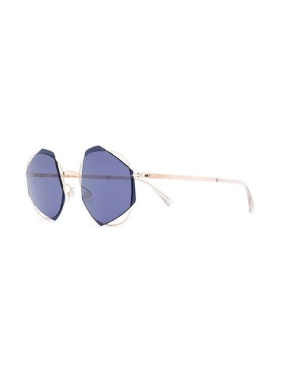 Shop Mykita Achilles Geometric Sunglasses In Gold