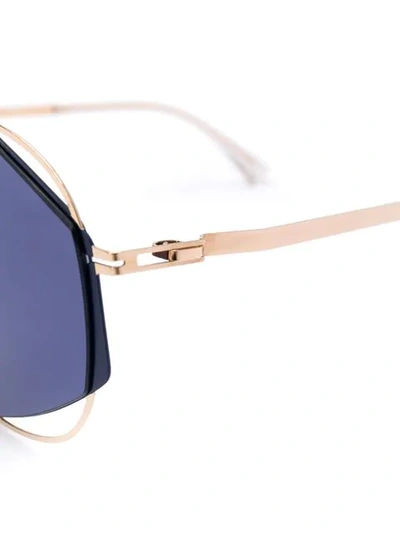 Shop Mykita Achilles Geometric Sunglasses In Gold