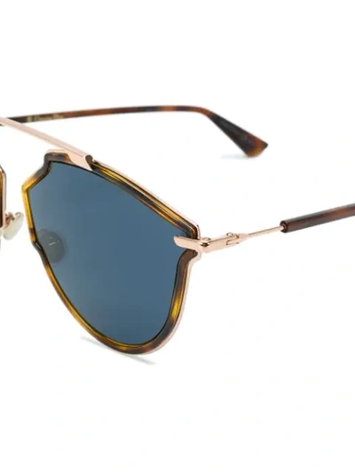 Shop Dior So Real Aviator Sunglasses In Brown