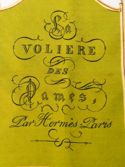 Pre-owned Hermes  La Volière Des Dames Scarf In Neutrals
