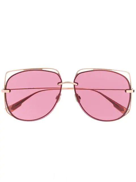 oversized pink glasses
