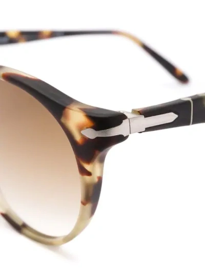 Persol Round Frame Sunglasses In Brown