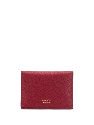 Shop Tom Ford Logo Card Holder In Red